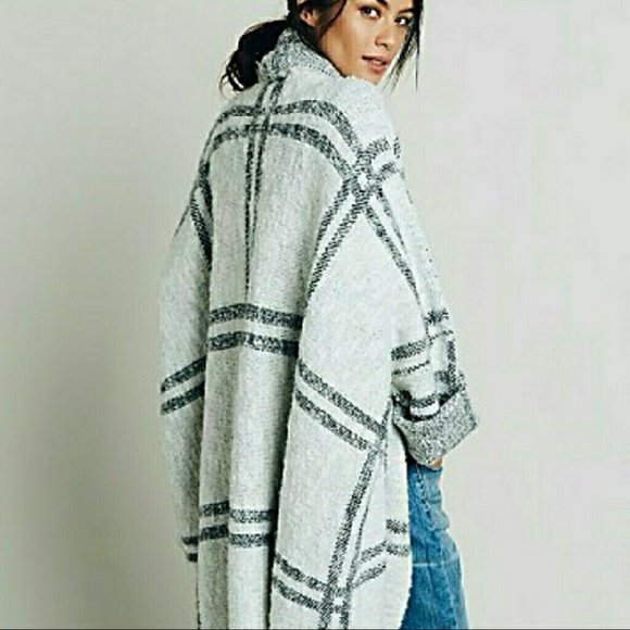 RARE Free People "Windowpane" Sweater Jacket - Picture 3 of 3